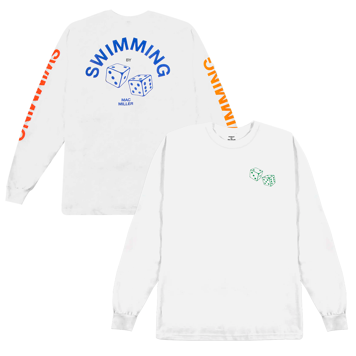 Swimming Dice Long Sleeve Tee Mac Miller Store swimming-dice-long-sleeve-tee-mac-miller-store